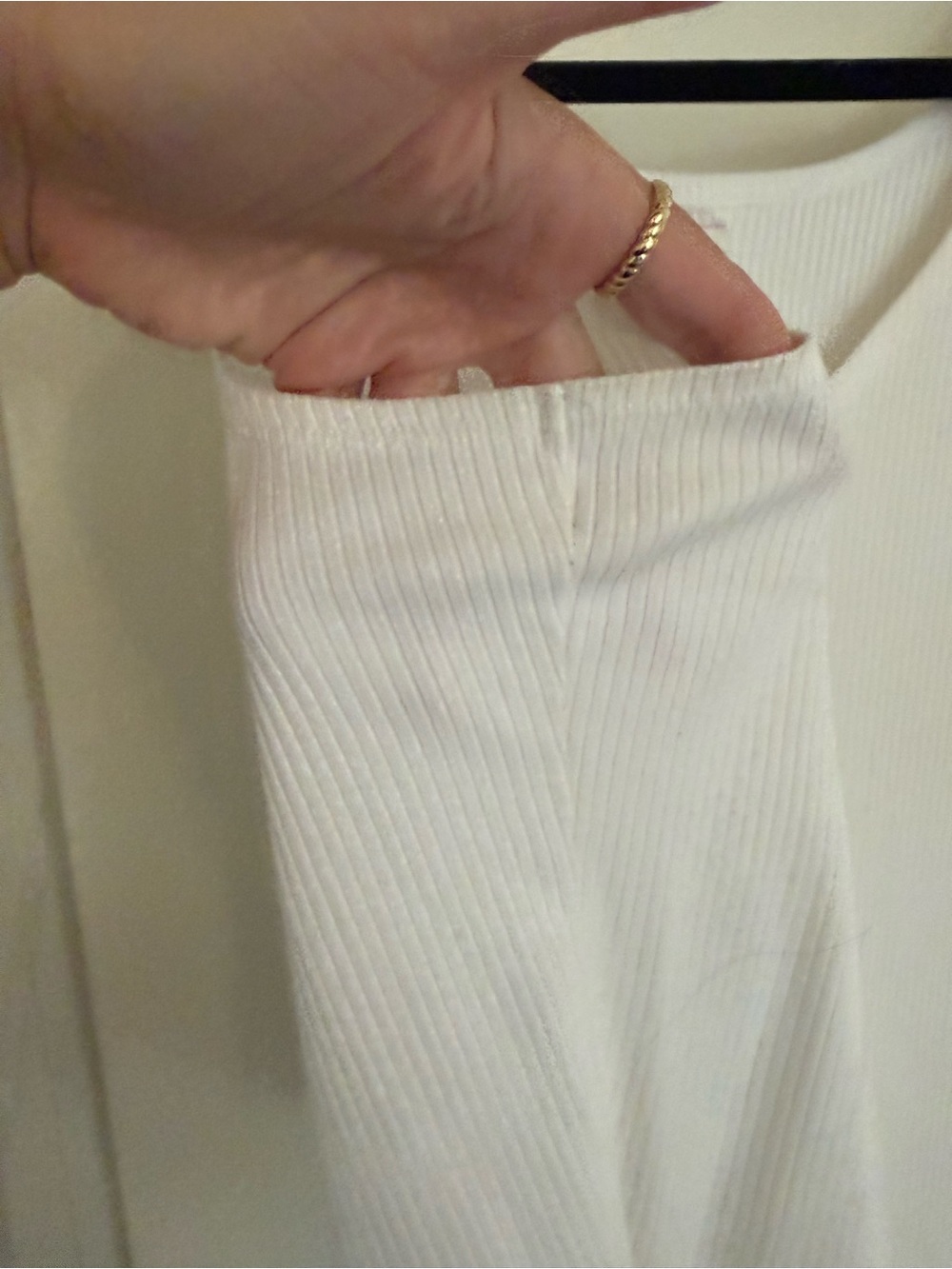 No Boundaries White Ribbed Button-Front Tank - Picture 5 of 6